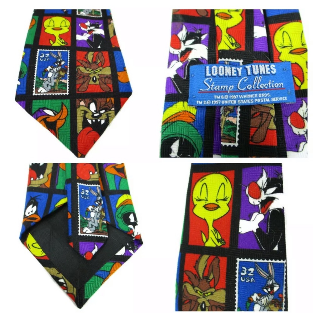Looney Tunes Stamp Collection Tie